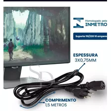 Kit 5 Cabo De Força Energia Pc Fonte Atx Monitor 110/220v 