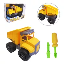 Trator Monta E Desmonta Didatico Super Truck Roda Livre