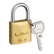 Cadeado De Latão Maciço Cl-30 30mm Land Cor Dourado