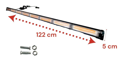 Barra Torreta Led 8 Mdulos Estrobo Patrulla 12 Funciones Foto 5