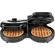 Máquina Para Hacer Waffles Doble Chefman, Color Plateado