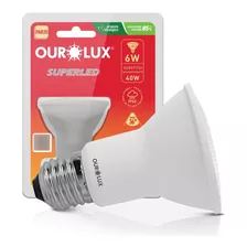 Lâmpada Led Par20 6w Bivolt E27 3000k Luz Amarela Ourolux