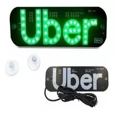 Placa Identificação Motorista Aplicativo Vidro Ventosa Led