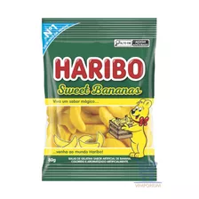 Bala Haribo Sweet Bananas 80g, Bala De Gelatina Sabor Banana