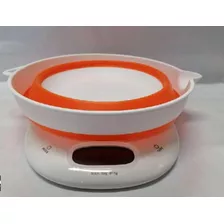 Gramera Digital Cocina Pesa Capacidad 5kg Roja + Batería