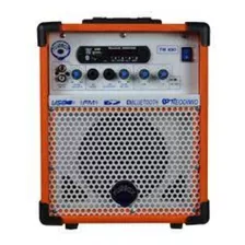 Caixa De Som Leacs Turbox Multiuso Tb100 Bluetooth P10 P2 Sd Cor Laranja 110v/220v