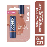 BÃ¡lsamo Labial Labello Caring Beauty Color Nude 4.8g