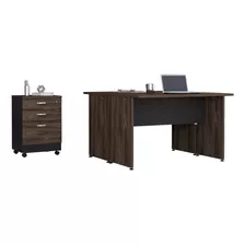 Mesa Escritorio Doble + Archivador 3c Home Office