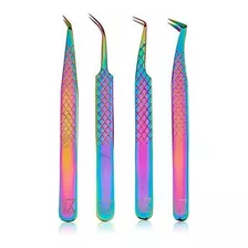 M Lash Set De 4 Pinzas De Extensiones De Pestañas Multicolo