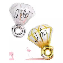 2 Globos En Forma De Anillos De Compromiso Matrimonio Boda