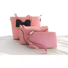 Bolso Cartera Dama Bolso 3 Piezas Regalo Amor Y Amistad