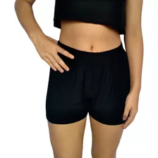 Short Curto Soltinho Elástico Liso Viscolycra Pp Plus Size