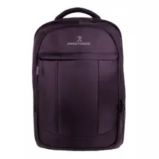 Mochila Perfect Choice Pc-083764 17 Pulgadas Morada Color Violeta Diseño De La Tela Liso