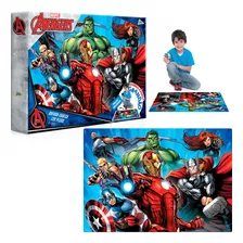 Quebra Cabeça Vingadores Avengers 120 Peças Grandes Infantil