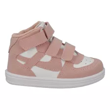 Tenis Tipo Bota Panam 11560 Niña Bebe Velcro Talla 12 Al 16 