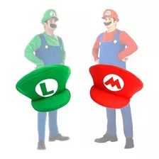 2 Gorro Mario Bros Y Luigi Disfraz Halloween Adulto O Niños