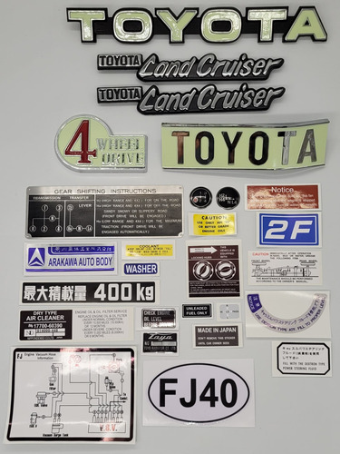Toyota Land Cruiser Fj40/43 Emblemas Y Calcomanias Tipo Orig Foto 10