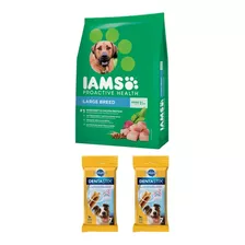 Iams Perros Adultos Razas Grandes X15kg +2 Dentastix 