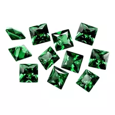 10 Lindas Esmeraldas Pedra Preciosa Carrê 2x2mm / 0,45 Ct