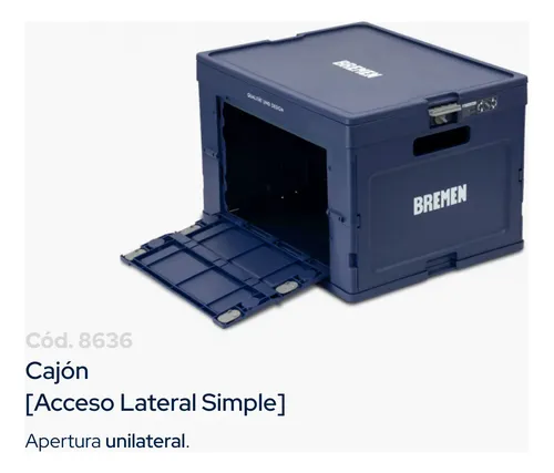 Cajon Plegable Con Tapa Bremen 48x38x30 Cm 20kg/47l 8636 Dgm Azul