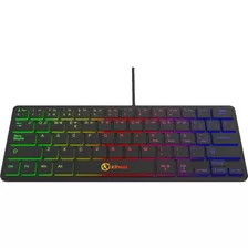 Teclado Mini Gamer Xinua K1 Luz Rgb Nivel Brillo Español Usb