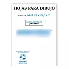 Hojas De Dibujo A4 106 Gms Liso X 10 Hojas Plantec