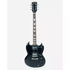 Guitarra Electrica Mccartney Tipo Sg Color Negro Y Cromo