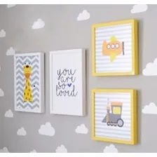 Quadro Infantil Quadrinho Bebê Decorativo Qqr Tema Com Vidro