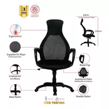 Silla Gamer De Oficina Baranoa Marco Negro Color