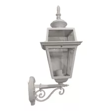 Farol Aluminio City Cuadrado - Tapa De Vidrio Apto Led Gde