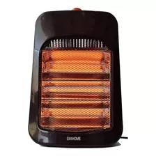 Estufa Halogena Exahome 3 Velas Corte Por Caida 1200w H-305 Negro 220v