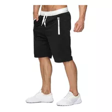 Bermudas Para Hombre,pantalones Cortos Deportivos Negros