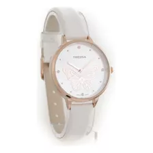 Reloj De Mujer Tressa Malla Cuero Garantía Oficial Megatime 