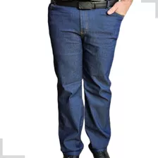 Calça Jeans Masculina Trabalho Reforçada Preta E Azul Escuro