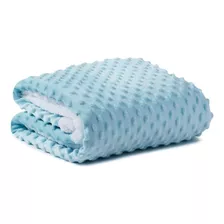 Manta Cobertor Para Bebê Pipoquinha Sherpa Microfibra Azul