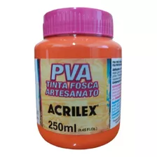 Pva Tinta Fosca Artesanato Lilás Acrilex 250 Ml Cor Laranja