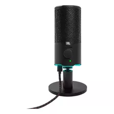 Microfone Jbl Quantum Stream, Condensador Duplo C/ Fio E Led Cor Preto