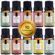 Kit 10 Essências Aromatizante Via Aroma 10ml - Personalizado