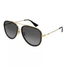 Gucci Gg0062s 007 Aviador Negro Dorado