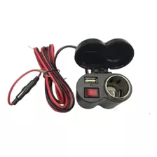 Cargador Usb Para Moto Tecla On Off Salida 12 V Y Fusilera!!