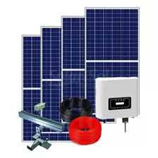 Kit Fotovoltaico Solar Inversor 3000w Mais 4 Placas Completo