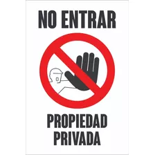 Cartel Pvc No Entrar Propiedad Privada