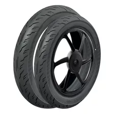 Par Pneus Pop Biz 80/100-14 + 60/100-17 Style Tubeless