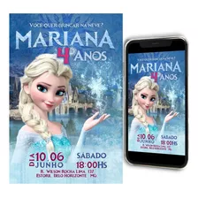 Convite Virtual Personalozado - Frozen - 100% Digital