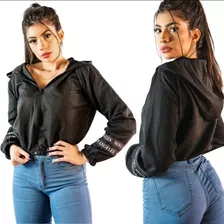 Corta Vento Blusinha Jaqueta Blusa Feminina Top Casaco Curta