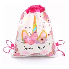 Bolso Morral Diseño Unicornio Mochila 34x27 Cm