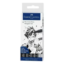 Marcadores Pitt Artist Mangaka Set X 6 Faber Castell