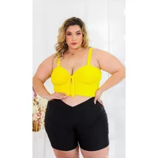 Conjunto Short Cropped Copa Do Mundo Barato Plus Size