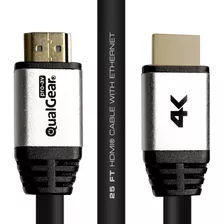Qualgear Speed ??long Hdmi 2.0 Cable Con Ethernet (25 Pies) 