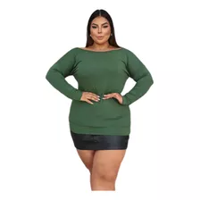 Blusinha Feminina Plus Size!! Manga Longa! 46 Ao 60! Premium